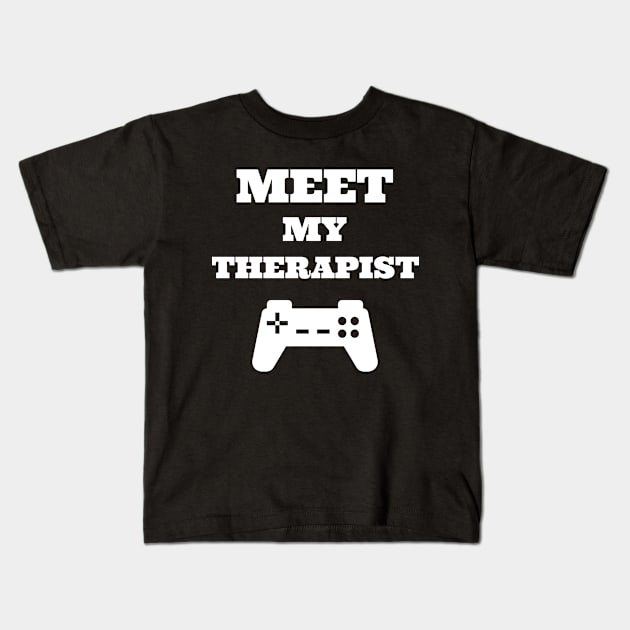 Meet my Therapist Kids T-Shirt by playerpup